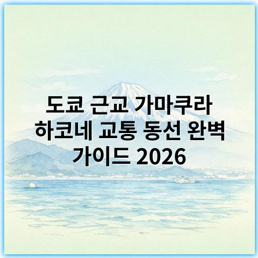 도쿄 근교 가마쿠라 하코네 교통 동선 완벽 가이드 2026 - 도쿄 근교 가마쿠라 하코네 교통 동선에서 가장 중요한 핵심 키워드는
**"도쿄 발 당일치기 여행 동선"**입니다.