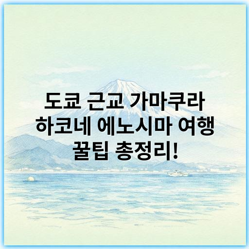 도쿄 근교 가마쿠라 하코네 에노시마 여행 꿀팁 총정리! - 도쿄 근교 가마쿠라 하코네 에노시마 여행 팁에서 가장 중요한 핵심 키워드는 "당일치기 여행"입니다.