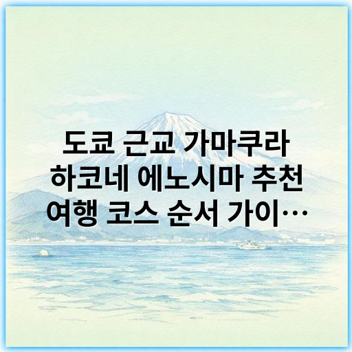 도쿄 근교 가마쿠라 하코네 에노시마 추천 여행 코스 순서 가이드 - 가마쿠라 관광 코스