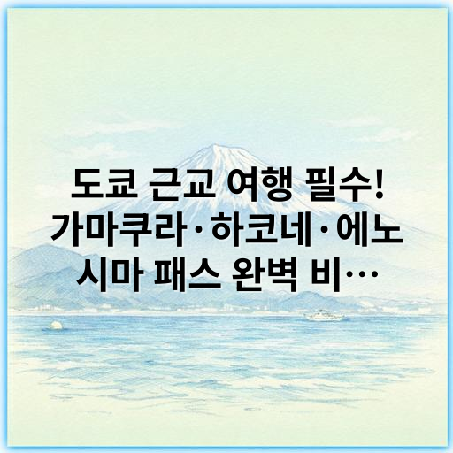 도쿄 근교 여행 필수! 가마쿠라·하코네·에노시마 패스 완벽 비교 - 도쿄 근교 가마쿠라 하코네 에노시마 패스 비교에서 가장 중요한 핵심 키워드는
**「근교 교통 패스」**입니다.
