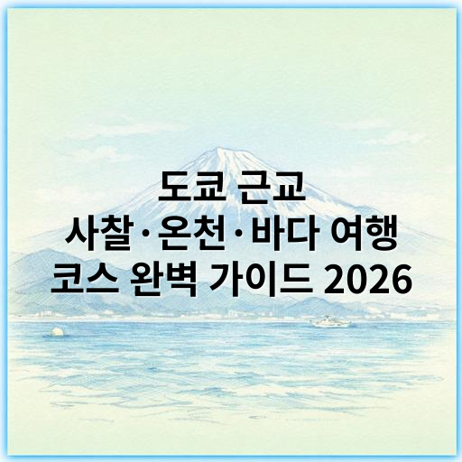 도쿄 근교 사찰·온천·바다 여행 코스 완벽 가이드 2026 - 도쿄 근교 사찰 온천 바다 여행의 가장 중요한 핵심 키워드는
**"자연 힐링"**입니다.