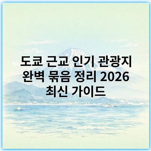 도쿄 근교 인기 관광지 완벽 묶음 정리 2026 최신 가이드 - 도쿄 근교 관광지