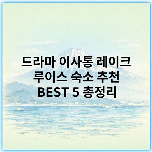 드라마 이사통 레이크 루이스 숙소 추천 BEST 5 총정리 - 이사통 레이크 루이스 숙소의 가장 중요한 핵심 키워드는
**“호수 전망 숙소”**입니다.