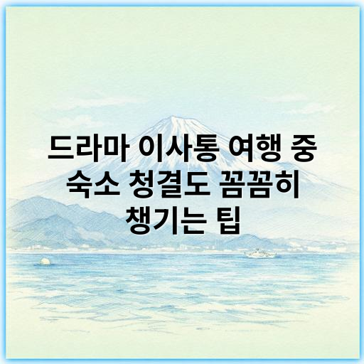 드라마 이사통 여행 중 숙소 청결도 꼼꼼히 챙기는 팁 - 청결도