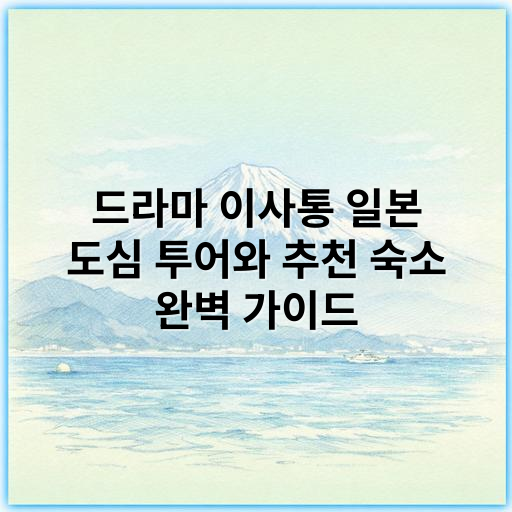 드라마 이사통 일본 도심 투어와 추천 숙소 완벽 가이드 - 핵심 키워드: 일본 도심 이사통 투어 숙소