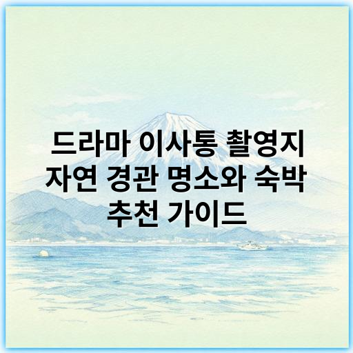 드라마 이사통 촬영지 자연 경관 명소와 숙박 추천 가이드 - 이사통 드라마 자연 경관 명소 숙박 주제의 가장 중요한 핵심 키워드는
**"이사통 숙박 명소"**입니다.