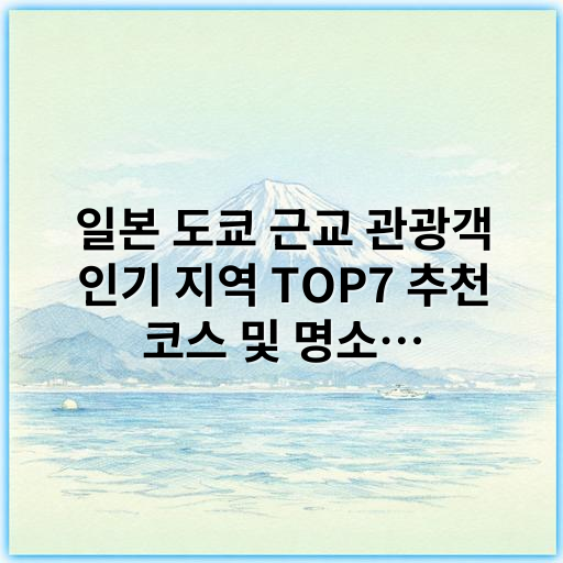 일본 도쿄 근교 관광객 인기 지역 TOP7 추천 코스 및 명소 소개 - 도쿄 근교 관광객 인기 지역에서 가장 중요한 핵심 키워드는
"하코네 온천"입니다.