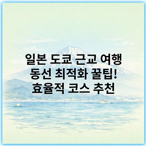 일본 도쿄 근교 여행 동선 최적화 꿀팁! 효율적 코스 추천 - 일본 도쿄 근교 여행 동선 최적화에서 가장 중요한 핵심 키워드는
"효율적 동선 계획" 입니다.