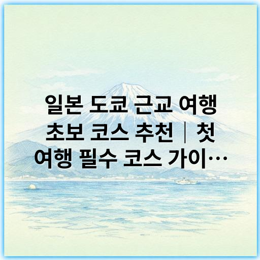 일본 도쿄 근교 여행 초보 코스 추천｜첫 여행 필수 코스 가이드 - 도쿄 근교 여행 초보 코스 핵심 키워드:
**가성비 당일치기 여행**
