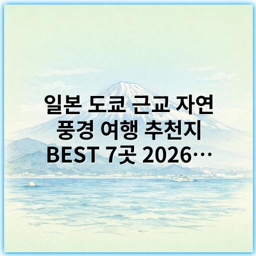 일본 도쿄 근교 자연 풍경 여행 추천지 BEST 7곳 2026년 최신 가이드 - 도쿄 근교 자연 풍경 여행의 가장 중요한 핵심 키워드는
**“도쿄 근교 자연 명소”**입니다.
