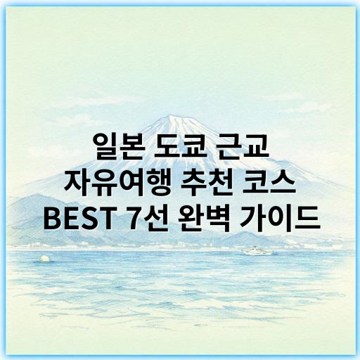 일본 도쿄 근교 자유여행 추천 코스 BEST 7선 완벽 가이드 - 일본 도쿄 근교 자유여행 추천 코스에서 가장 중요한 핵심 키워드는
"도쿄 근교 자유여행 코스"입니다.