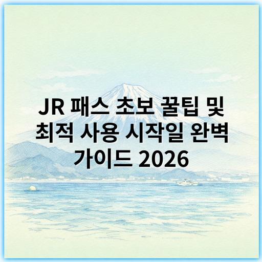 JR 패스 초보 꿀팁 및 최적 사용 시작일 완벽 가이드 2026 - JR 패스 사용 시작일