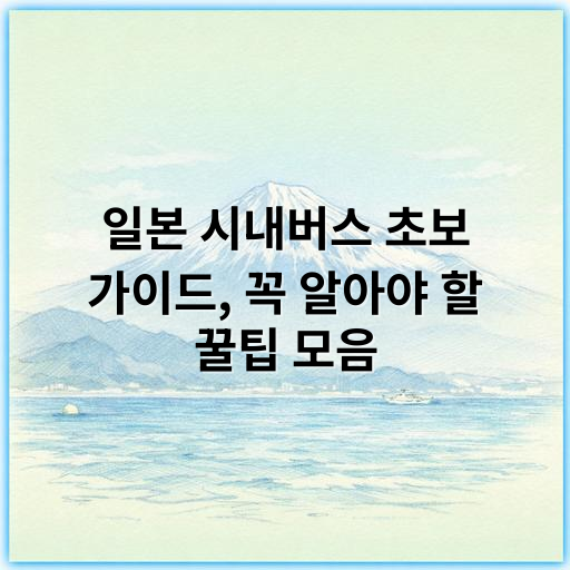일본 시내버스 초보 가이드, 꼭 알아야 할 꿀팁 모음 - 일본 시내버스 이용팁