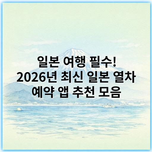 일본 여행 필수! 2026년 최신 일본 열차 예약 앱 추천 모음 - 일본 열차 예약 앱 추천에서 가장 중요한 핵심 키워드는
**"일본 열차 예약 앱"**입니다.