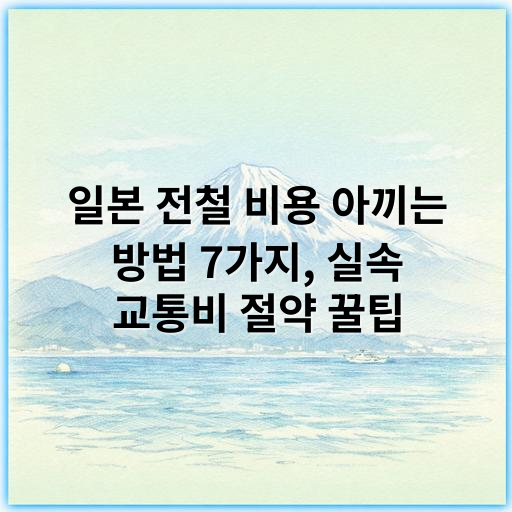 일본 전철 비용 아끼는 방법 7가지, 실속 교통비 절약 꿀팁 - 일본 전철 비용 절감