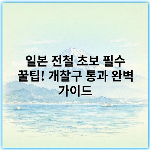 일본 전철 초보 필수 꿀팁! 개찰구 통과 완벽 가이드 - 개찰구 통과 핵심 키워드: IC카드 태그