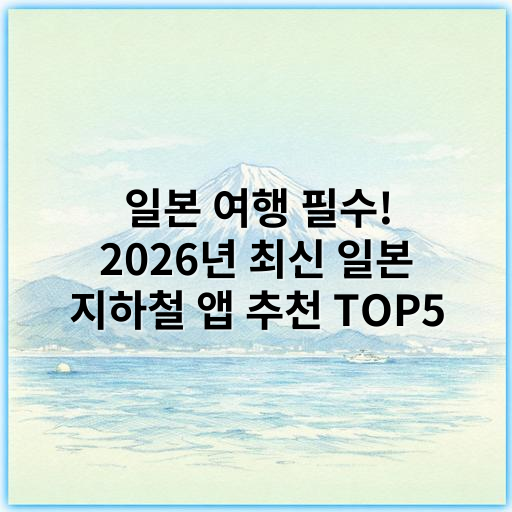 일본 여행 필수! 2026년 최신 일본 지하철 앱 추천 TOP5 - 일본 지하철 앱 추천 핵심 키워드: 실시간 노선정보